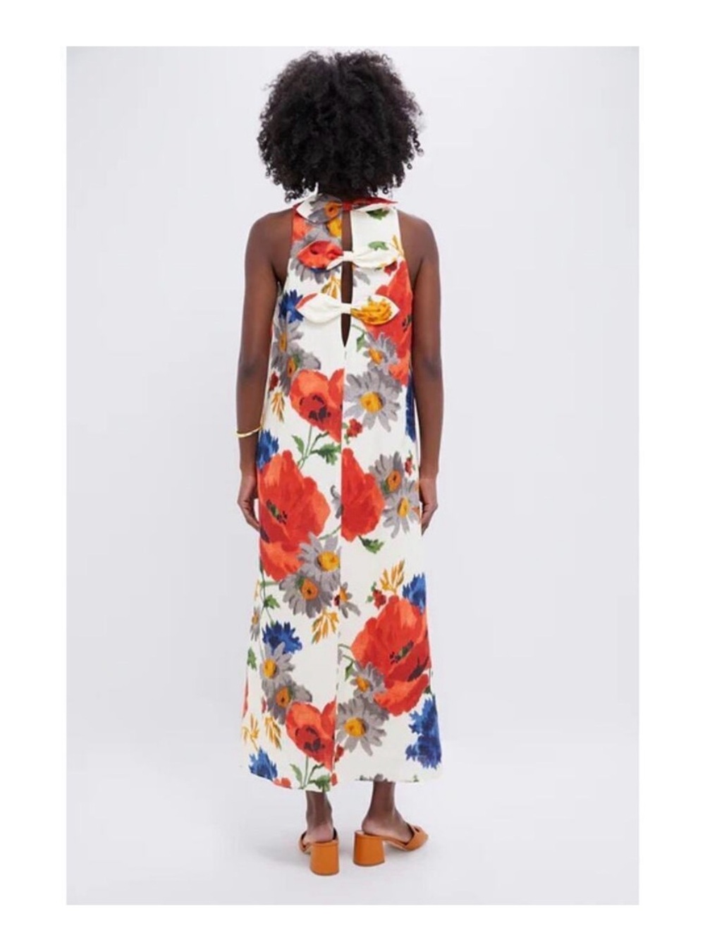 Tuckernuck Portia Linen Cotton dress in Crimson Poppy print - Picture 7 of 7